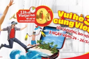 Vui hè 3D cùng Vietjet với giá 0 đồng