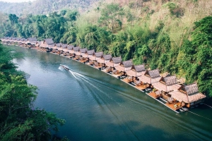 Xuất hiện khu nghỉ dưỡng The Float House River Kwai nổi trên sông ở Thái Lan