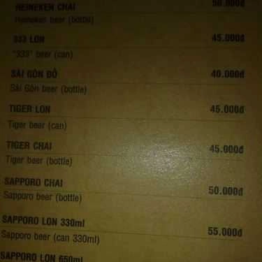 Thực đơn- Đủng Đỉnh Cafe