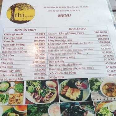 Thực đơn- Cafe Thị Quán - Hương Vị Món Bắc