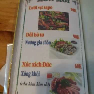 Thực đơn- Quán Nhậu Bia Sệt 123 Dzô