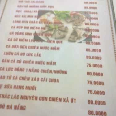 Thực đơn- Quán Nhậu 2 Cây Bàng Quán - Món Nhậu Bình Dân