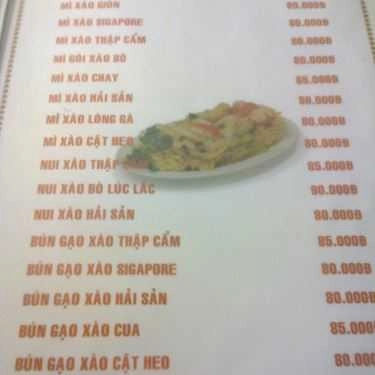 Thực đơn- Quán Nhậu 2 Cây Bàng Quán - Món Nhậu Bình Dân