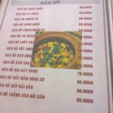 Thực đơn- Quán Nhậu 2 Cây Bàng Quán - Món Nhậu Bình Dân