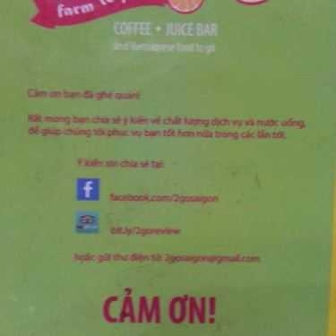 Tổng hợp- Cafe 2Go Saigon - Healthy & Creative
