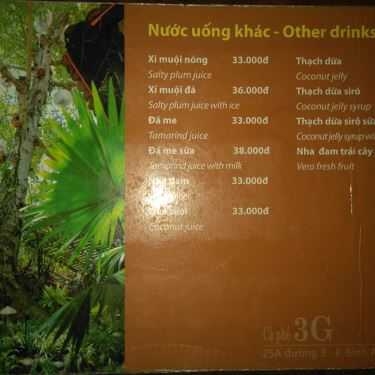Thực đơn- 3G Cafe