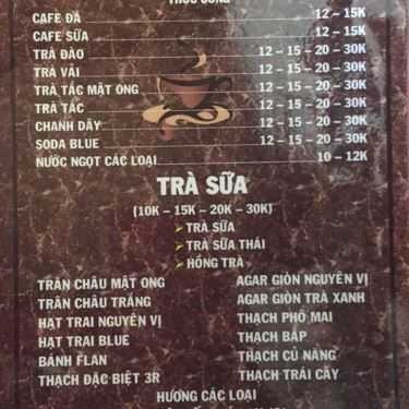 Thực đơn- 3R - Cafe, Trà Sữa & Giải Khát