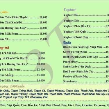 Thực đơn- Cafe 3T - Trà Sữa & Ăn Vặt