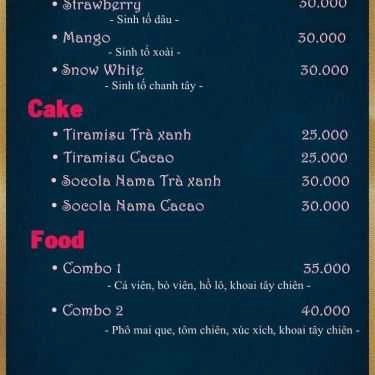 Thực đơn- 3Tê Coffee - Hòa Bình