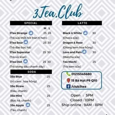 Thực đơn- 3Tea.Club - Tea Drinks - Shop Online