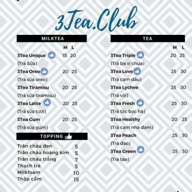 Thực đơn- 3Tea.Club - Tea Drinks - Shop Online