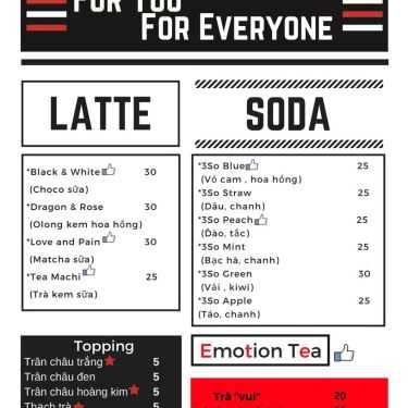 Thực đơn- 3Tea.Club - Tea Drinks - Shop Online
