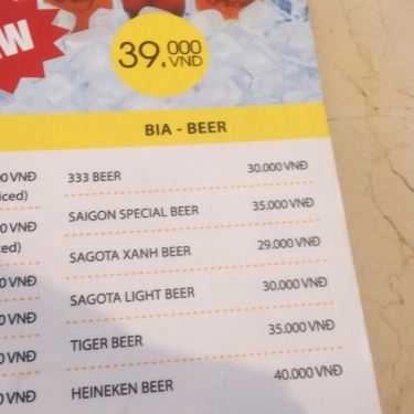 Thực đơn- 84 Cafe - Khu Quốc Nội Sân Bay Tân Sơn Nhất