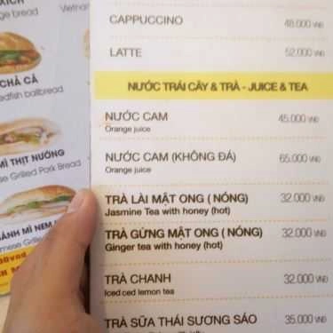 Thực đơn- 84 Cafe - Khu Quốc Nội Sân Bay Tân Sơn Nhất