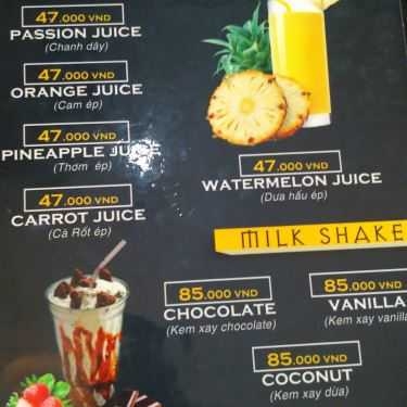 Thực đơn- 8IELTS Cafe