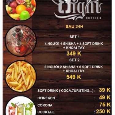Thực đơn- 8ight Coffee Shisha
