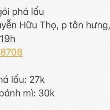 Thực đơn- Ăn vặt Phá Lấu 999