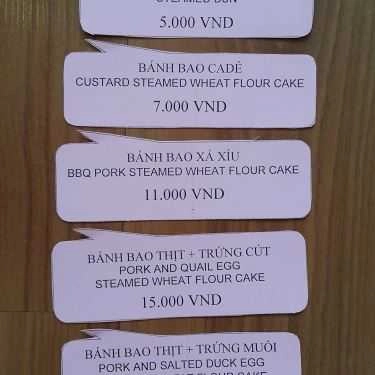 Thực đơn- Tiệm Bánh A Vĩ Bakery - Bánh Mì Thịt & Heo Quay - Lương Hữu Khánh