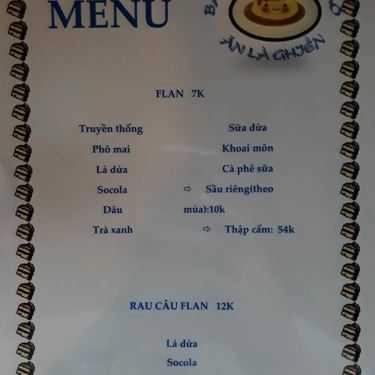 Thực đơn- Ăn vặt A Zhao - Bánh Flan & Rau Câu