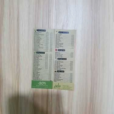 Thực đơn- Ada Tea & Coffee
