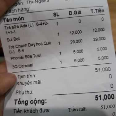 Thực đơn- Ada Tea & Coffee