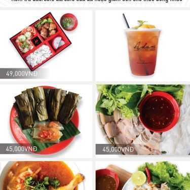 Thực đơn- Adam Cafe