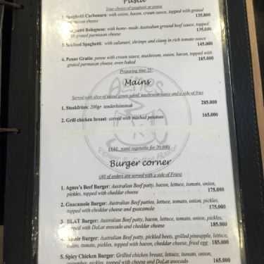 Thực đơn- Agnes Cafe - Thảo Điền