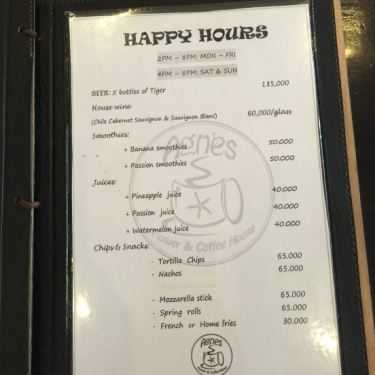 Thực đơn- Agnes Cafe - Thảo Điền