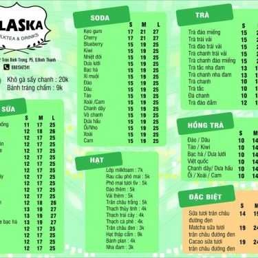 Thực đơn- Cafe Alaska Milk Tea & Drink