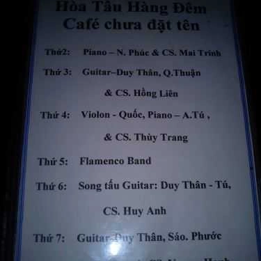 Thực đơn- Chưa Đặt Tên Cafe