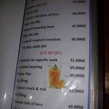 Thực đơn- Chưa Đặt Tên Cafe