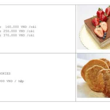 Thực đơn- Tiệm Bánh Je'Taime Bakery