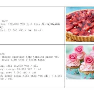 Thực đơn- Tiệm Bánh Je'Taime Bakery