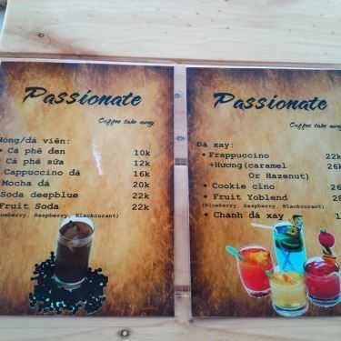 Thực đơn- Passionate Coffee Take Away - Đặng Văn Bi