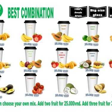 Thực đơn- Cafe Sinh Tố Ifresh