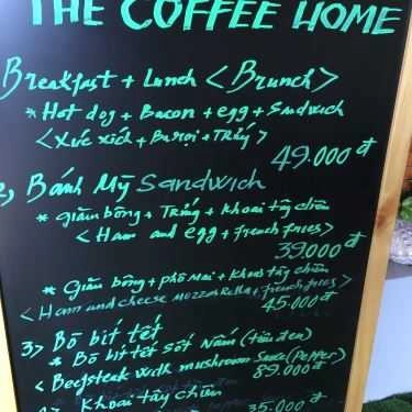 Thực đơn- The Coffee Home