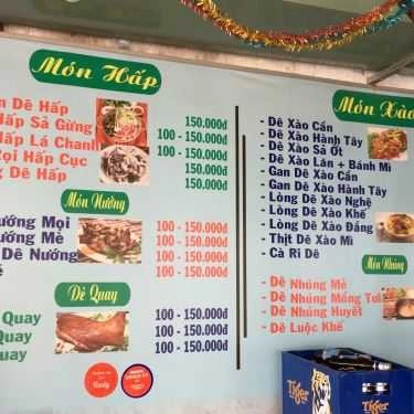 Thực đơn- Quán Nhậu Quán Dê Núi Hương Sơn