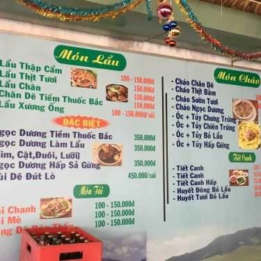 Thực đơn- Quán Nhậu Quán Dê Núi Hương Sơn