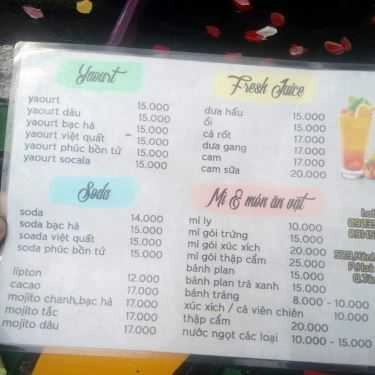 Thực đơn- Cafe The 19 - Tiệm Trà Sữa
