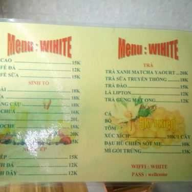Thực đơn- White Coffee