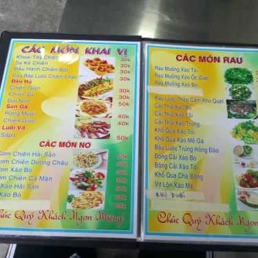 Thực đơn- Quán Nhậu Thảo My - Quán Ăn Bình Dân