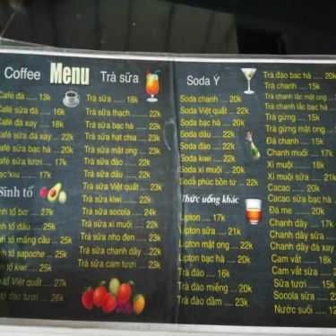 Thực đơn- Mộc Nhân Quán Coffee