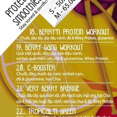 Thực đơn- Cafe Tropical Juice - Smoothies Bar