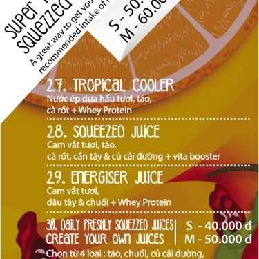 Thực đơn- Cafe Tropical Juice - Smoothies Bar