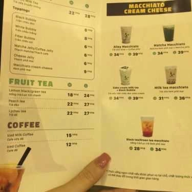 Thực đơn- Alley Milk Tea & Coffee