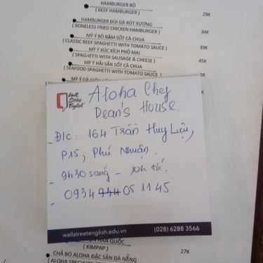 Tổng hợp- Cafe Aloha Chef Dean House