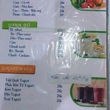 Thực đơn- Cafe Aloha Quán - Xô Viết Nghệ Tĩnh