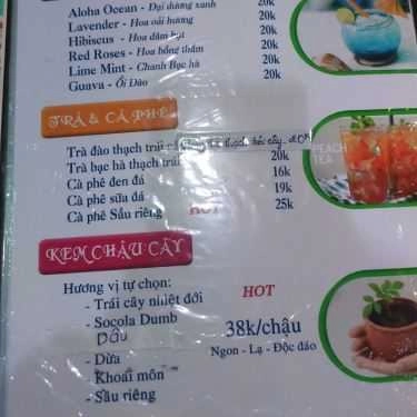 Thực đơn- Cafe Aloha Quán - Xô Viết Nghệ Tĩnh