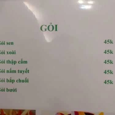 Thực đơn- Quán Ăn Diệu Tâm 2 - Ẩm Thực Chay