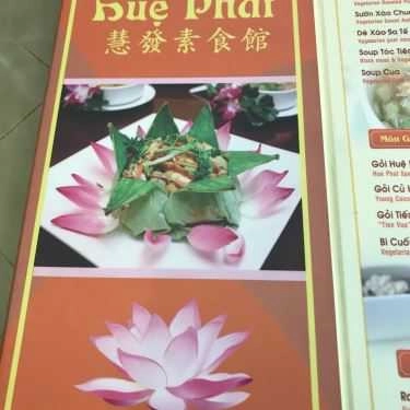 Thực đơn- Quán Ăn Ẩm Thực Chay Huệ Phát